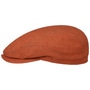 Belfast Linen Summer Flat Cap by Stetson orange-red
