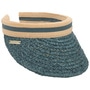 Raffia Visor by Seeberger petrol blue