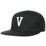 V Letter Snapback Cap black