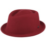 Blank Pork Pie Felt Hat by Lierys dark red