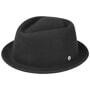 Blank Pork Pie Felt Hat by Lierys black