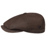 Nappa Wax Leather Flat Cap by Lierys dark brown