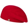 Beret with Cashmere by Roeckl dark red