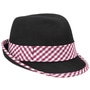 Menīs Tyrolean Hat with Checked Band pink
