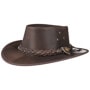 Hooley Leather Hat by Scippis brown
