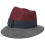 Asym Twotone Wool Felt Hat by Lierys bordeaux-dark grey