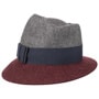 Asym Twotone Wool Felt Hat by Lierys dark grey-bordeaux