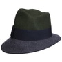 Asym Twotone Wool Felt Hat by Lierys olive-mottled