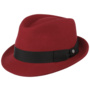 Classic Wool Trilby Hat by Lierys dark red