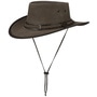 Henbury Traveller Leather Hat by Scippis brown