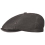 Brooklin Old Cotton Flat Cap by Stetson black