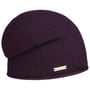 Rolled Edge Cashmere Beanie by Seeberger plum