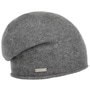 Rolled Edge Cashmere Beanie by Seeberger light grey