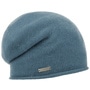 Rolled Edge Cashmere Beanie by Seeberger blue