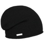 Rolled Edge Cashmere Beanie by Seeberger black