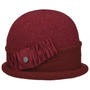 Oretka Toque Milled Wool Hat by Lierys dark red