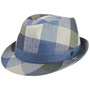 Payato Checks Trilby Linen Hat by Lierys blue