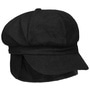 Liseta Newsboy Cap with Ear Flaps by Lipodo black