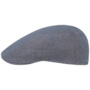 Herringbone Linen Flat Cap by Stetson blue