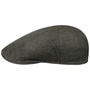 Herringbone Linen Flat Cap by Stetson darkolive