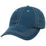 Washed Denim Baseball Cap by Lipodo petrol blue