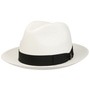 Black Trim Small Panama Hat by Borsalino nature-black