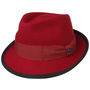 The Classic Wool Trilby Felt Hat by Lipodo red