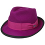 The Classic Wool Trilby Felt Hat by Lipodo fuchsia