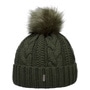 Cable Knit Hat with Cuff by McBURN dark green