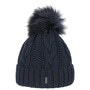 Cable Knit Hat with Cuff by McBURN navy