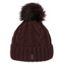 Cable Knit Hat with Cuff by McBURN bordeaux
