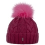 Cable Knit Hat with Cuff by McBURN fuchsia
