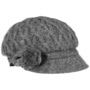 Carra Mohair Flower Newsboy Cap by Lierys grey