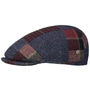 Capri Merino Patchwork Flat Cap by Lierys blue