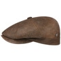 City Nappa Leather Flat Cap by Lierys brown