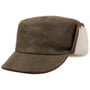 Leather Army Cap with Ear Flaps by Lierys dark brown
