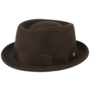 Crushable Pork Pie Hat by Lierys brown