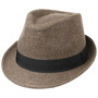 Classic Herringbone Trilby Hat by Lipodo brown-beige