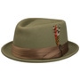 Stout Pork Pie Wool Felt Hat by Brixton brown-olive