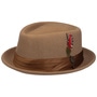 Stout Pork Pie Wool Felt Hat by Brixton dark beige
