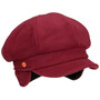 Camilla Newsboy Cap with Ear Flaps by Mayser bordeaux