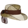 Straw Hat with Cloth Band by Lipodo brown