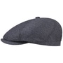 Milner Silk Flat Cap by Stetson grey-black