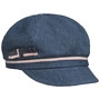 Linen Newsboy Cap with Loop by bedacht navy