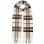 Checked Cashmink Scarf by Lipodo cream white