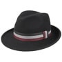Tricolour Ribbon Bogart Hat by Lipodo black