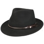 Fedora Felt Hat with Leather Band by Lierys black