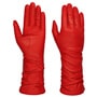 Long Shaft Women´s Leather Gloves by Caridei red