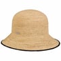 Eliza Raffia Straw Cloche Hat by Seeberger nature-black