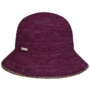 Eliza Raffia Straw Cloche Hat by Seeberger plum